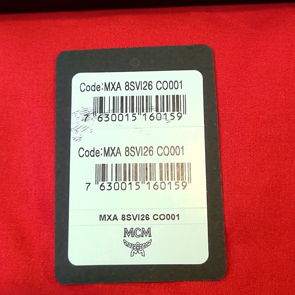 MCM Cognac Leather Card Holder In Visetos Orginal - Picture 6 of 6